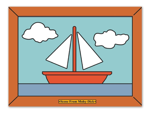 Cuadro Barco Los Simpsons Moby Dick 40x30cm B