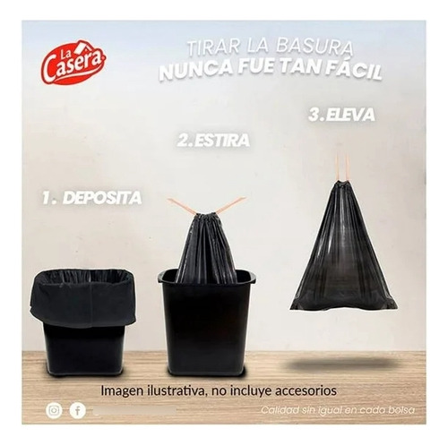 4 Pzas Bolsas Para Basura La Casera Medianas Inorgánicas 20
