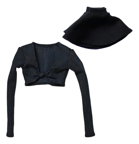 Falda Para Mujer A Escala 1:6, Vestido Informal Retro Negro