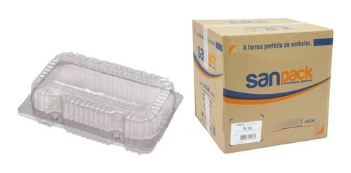 Embalagem Retângular Alta Sanpack S20 - Cx. 60 Un.