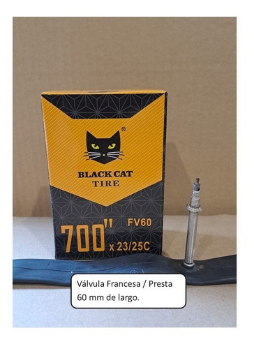 Imagen 2 de 7 de Camara Para Bicicletas 700x23/25 Valvula Francesa / Presta