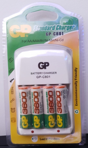Baterias Gp 3600 Recargables + Cargador Nuevo Sellado
