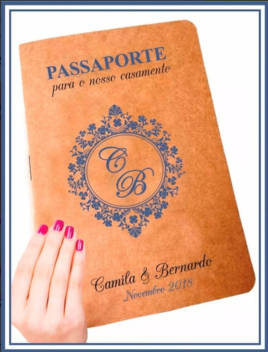 24 Convites Passaporte Viagem Divertido Casamento G + Envelo