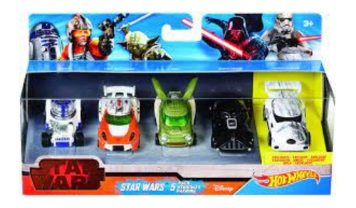 Hotwheels  Pack 5 Veiculos Star Wars Color Colores