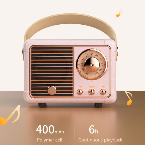 Bocina Retro Estéreo Ble 5.0 Vintage Speaker W