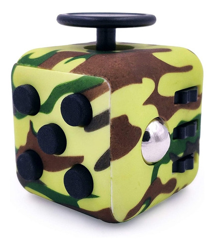 Fidget Cube Camuflaje Militar 6 Caras Ansiedad Aburrimiento 