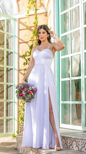 Vestido Noiva Civil Casamento Crepe Acetinado Mod 1075 Phize
