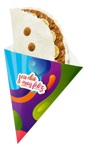 Embalagem Cone Bubble Waffle, Crepe, Wrap - 100 Unidades