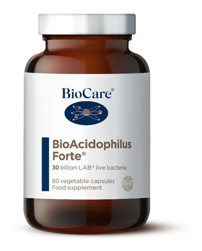 Biocare Bioacidophilus Forte 30 Billones 60 Caps Probiotico Sabor Sin Sabor