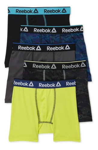 Boxer Para Niños Set De 5 Reebok Original Importado