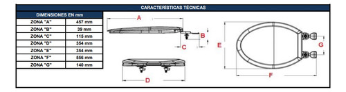 Asiento W.c. Alargado Abierto Blanco Polipropileno 100% Virg