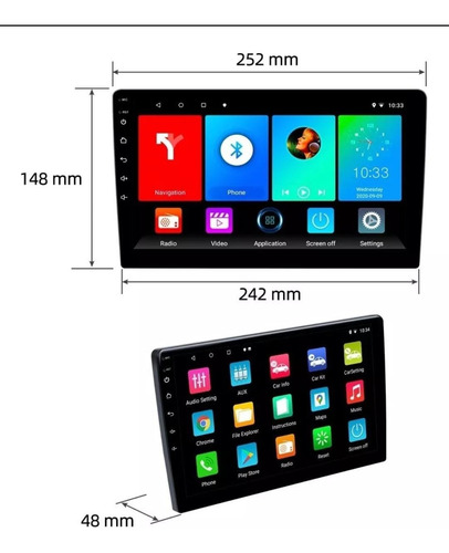 Autoestéreo De Pantalla 10 6 Gb En Ram 32 Gb Rom Android 14