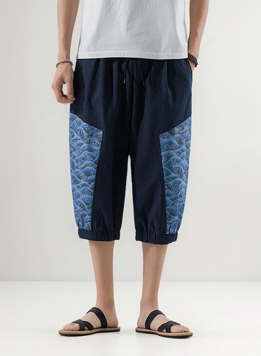 Pantalones Cortos Finos De Algodón Y Lino De Talla Grande