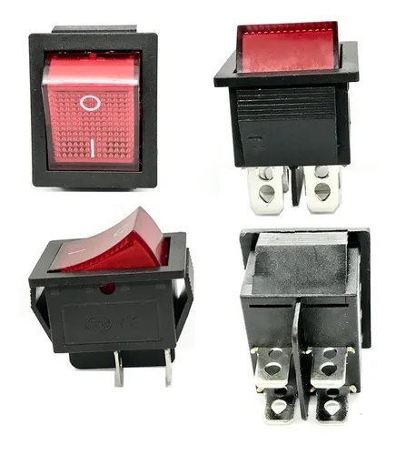 comprar Chave Gangorra Iluminada Liga Desliga 4 Pólos 110\u002F220v Verm