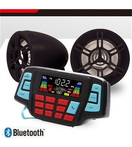 Sistema De Sonido Amplificador Atv Bluetooth Altavoces Manos