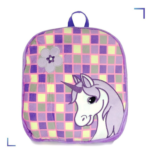 Mochila Peluche Niña  Jardín Material Poliéster Unicornio