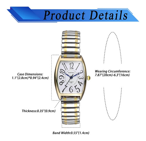 Reloj Analogico Jewelrywe Easy Reader Para Mujer, Dorado ...