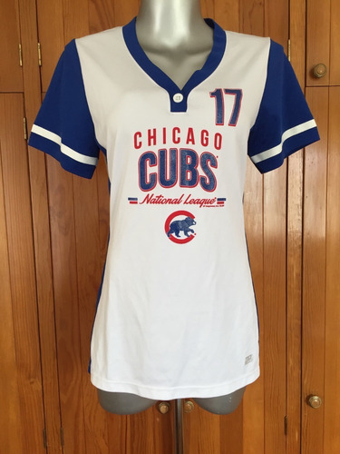 Jersey Chicago Cubs #17 Bryant Blusa Mujer Mlb 