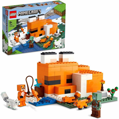 Imagen 2 de 5 de Bloques para armar Lego Minecraft 21178 193 piezas en caja