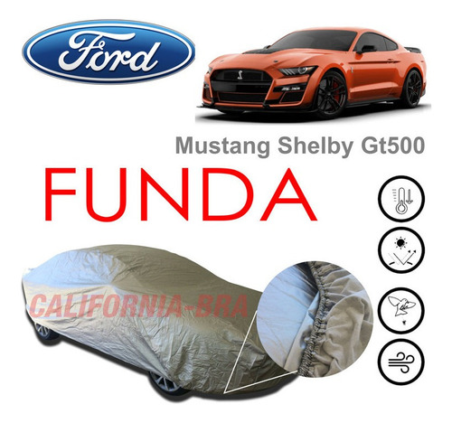 Funda Gruesa Broche Eua Ford Mustang Shelby Gt500