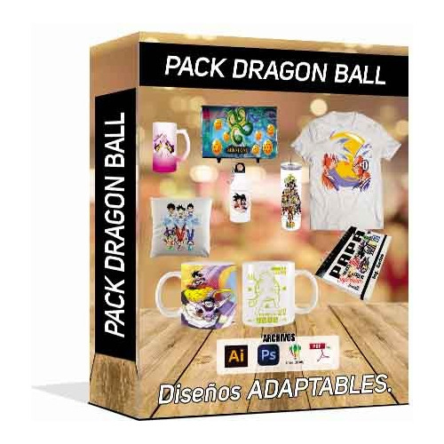 Pack Dragon Ball Diseños (sublimados Tazas, Polos, Dtf)