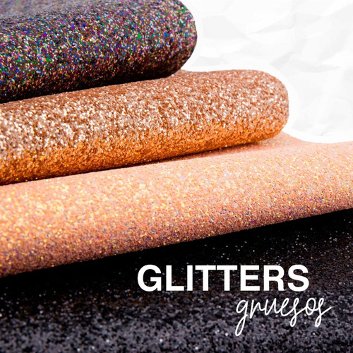 Imagen 2 de 8 de Telas Por Metro Glitter Grueso Brillante 1mt X 1,4mt