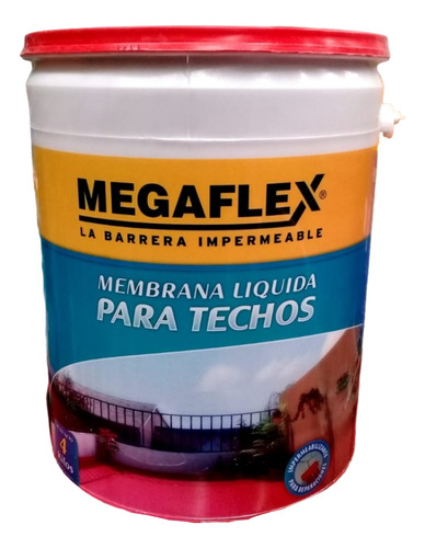 Membrana Liquida Para Techos Megaflex X 4kg. Color Rojo