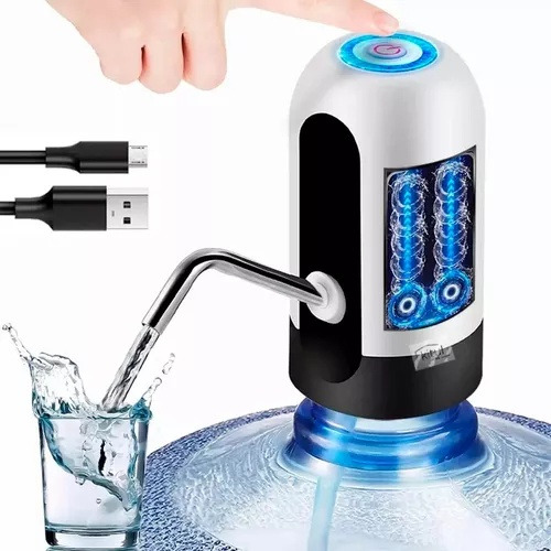 Moreka® Dispensador De Agua Eléctrico Recargable Usb Bomba De Agua Color Blanco