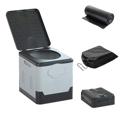 Comodo Inodoro Portatil Rigido Plegable Impermeable Camping