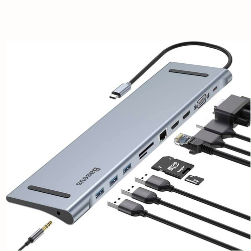 Adaptador Hub 11 En 1 Usb C Baseus iPad Pro 11 12.9 Macbook