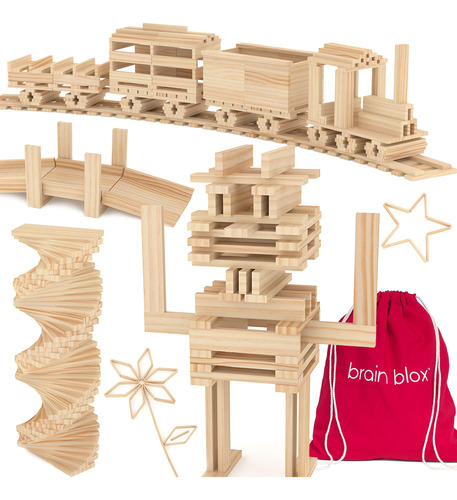 Brain Blox Bloques De Construccin De Madera Para Nios, Juego