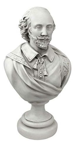 Diseño Toscano Ah22672 William Shakespeare Busto Estatua, Es