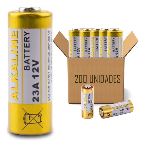 200pcs Pilha Alcalina Bateria 12v A23 Alarme Controle Nova