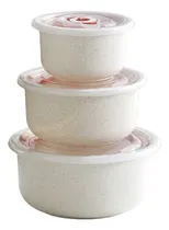 Comprar Set 3 Tazones Para Uso Alimenticio Para Microondas Y Freezer