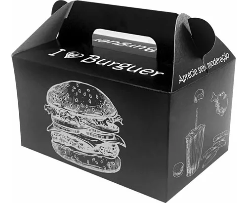 Embalagem caixa para Hamburguer Delivery Personalizada