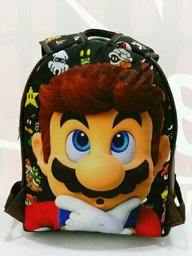 Super Mario Bros Mario Lona Cartera Monedero Circular Mini p77 w0085 