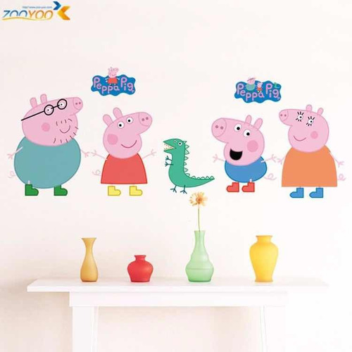 Vinil Decorativo Pepa Pig 1.20 Mts De Largo Ya Instalado