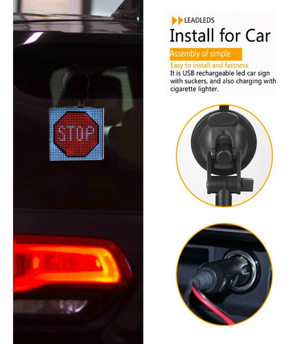 Pantalla Led Emojis Para Auto Led Screen Control Celular