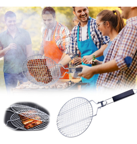 P Cesta De Acero Inoxidable Para Asar Y Hacer Barbacoas Al