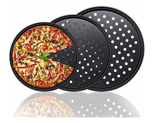 3 Bandejas Pizza  Bandeja Pizza Agujeros Horno  Juego D...