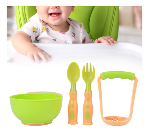 Cuenco Con Ventosa Para Bebés, 4 Unidades, Machacador De Ali