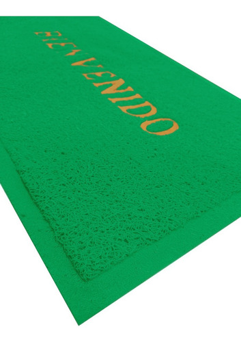 Felpudo Bienvenido Alfombra Entrada 37,5 X 57cm Sheshu Home Color Verde