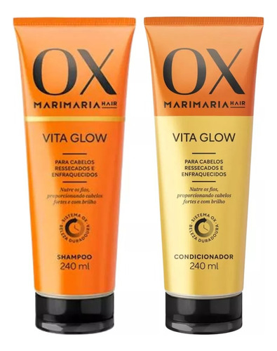  Shampoo + Condicionador Mari Maria Hair Ox Vita Glow 240ml