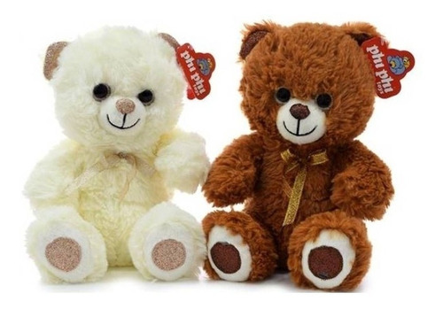 Peluche Oso X1 Crema Y Marron 33 Cm Charko 7976