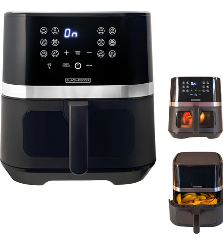 Air Fryer Gigital AfdLG Com Visor Frontal 127v Black Decker