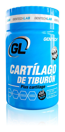 Cartilago De Tiburon Mineral 60caps. Gentech Tienda Oficial