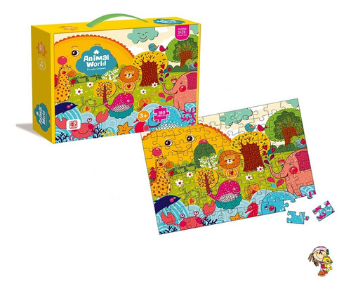 Rompecabezas Puzzle 180 Piezas Infantil Animales World Story