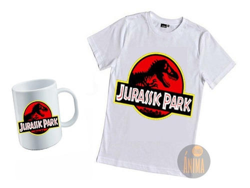 Giftbox Combo Remera + Taza  Niños  Diseño Jurassic Park