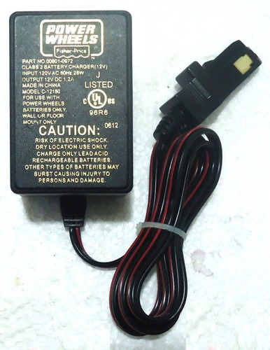 Imagen 1 de 1 de Cargador Original,12v,power Wheels, 00801-1778, Reconstruido