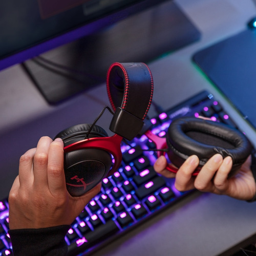 Imagen 8 de 10 de Auricular Gamer Hyperx Cloud 2 Gun Metal Red 7.1 Pc Ps4
